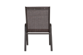 4 Piece Patio Chairs, Outdoor Camping Chairs Withtextilene Fabric, Set Of 2 Garden Chairs With Armrest High Backrest For Garden Patio Pool Beach Yard Space Saving Brown Brown Steel