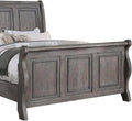 Grey Sleigh Design Headboard Fb 1Pc Eastern King Size Panel Bed Beautiful Wooden Bedroom Furniture Antique Gray Oak Finish Box Spring Required King Antique Gray,Gray Wood Bedroom