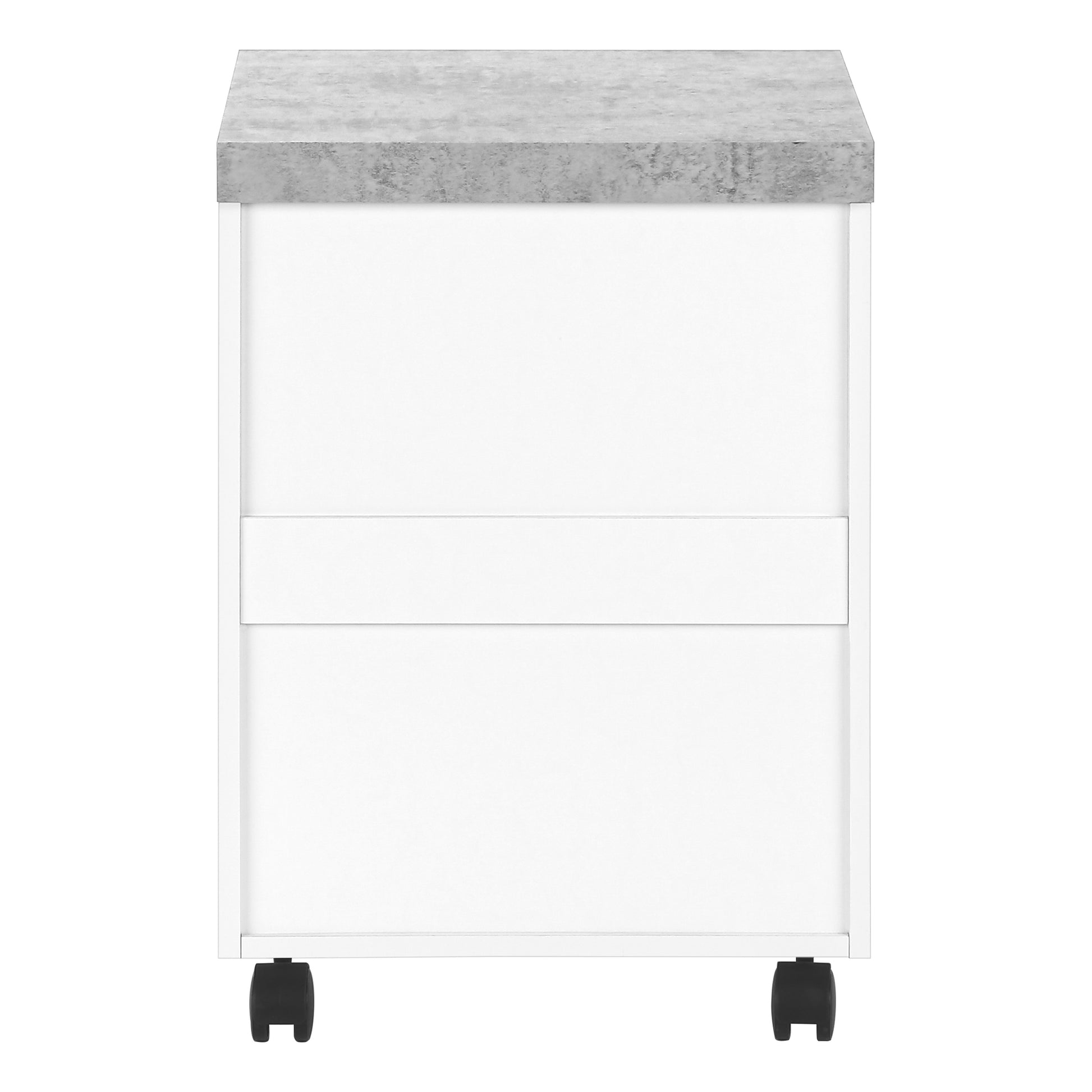 File Cabinet, Rolling Mobile, Storage Drawers, Printer Stand, Office, Work, White And Grey Cement Laminate, Contemporary, Modern White Particle Board