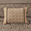 7 Piece Jacquard Comforter Set Brown Gold Cal King California King Brown Gold Polyester