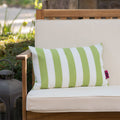 Coronado Stripe Rectangular Pillow Green Fabric