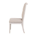 Beige And Antique Champagne Tufted Back Side Chairs Set Of 2 Champagne Dining Room Traditional Rubberwood Set Of 2 Wood Fabric