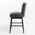 Swivel Counter Stool Charcoal Grey Fabric