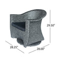 Larchmont Swivel Chair Grey Black Fabric