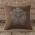 5 Piece Reversible Jacquard Bedspread Set Brown Gold King King Brown Gold Microfiber