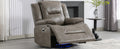 360 Swivel And Rocking Home Theater Recliner Manual Recliner Chair With A Led Light Strip For Living Room,Bedroom, Grey Grey Foam Pu