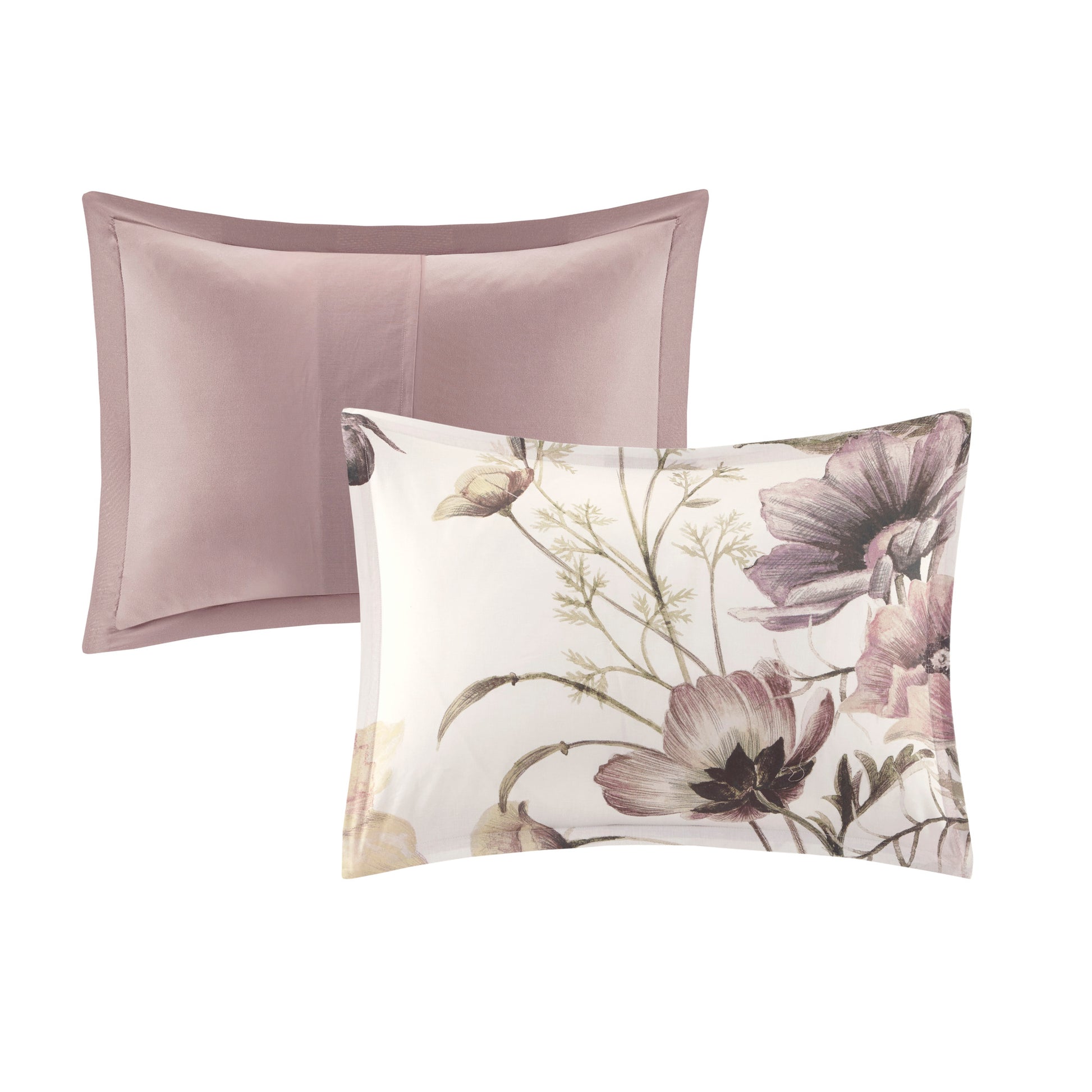 8 Piece Cotton Printed Comforter Set Blush King King Blush Polyester