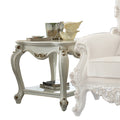Antique Pearl 1 Shelf End Table Ivory Primary Living Space Traditional Shelves Square Wood
