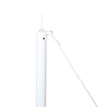 Outsunny Sun Sail Shade Canopy Adjustable Installation Pole Pipe Kit White Dark Grey Iron