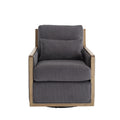 Coolmore Corduroy Swivel Barrel Chair, Comfy Accent Sofa Chair For Living Room, 360 Degree Swivel Barrel Club Chair, Leisure Arm Chair For Nursery, Hotel, Bedroom, Office, Lounge Dark Gray Dark Gray Primary Living Space Foam Corduroy