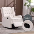 Coolmore Rocking Recliner Chair,360 Degree Swivel Nursery Rocking Chair,Glider Chair,Modern Small Rocking Swivel Recliner Chair For Bedroom,Living Room Chair Home Theater Seat White Teddy White Teddy Teddy