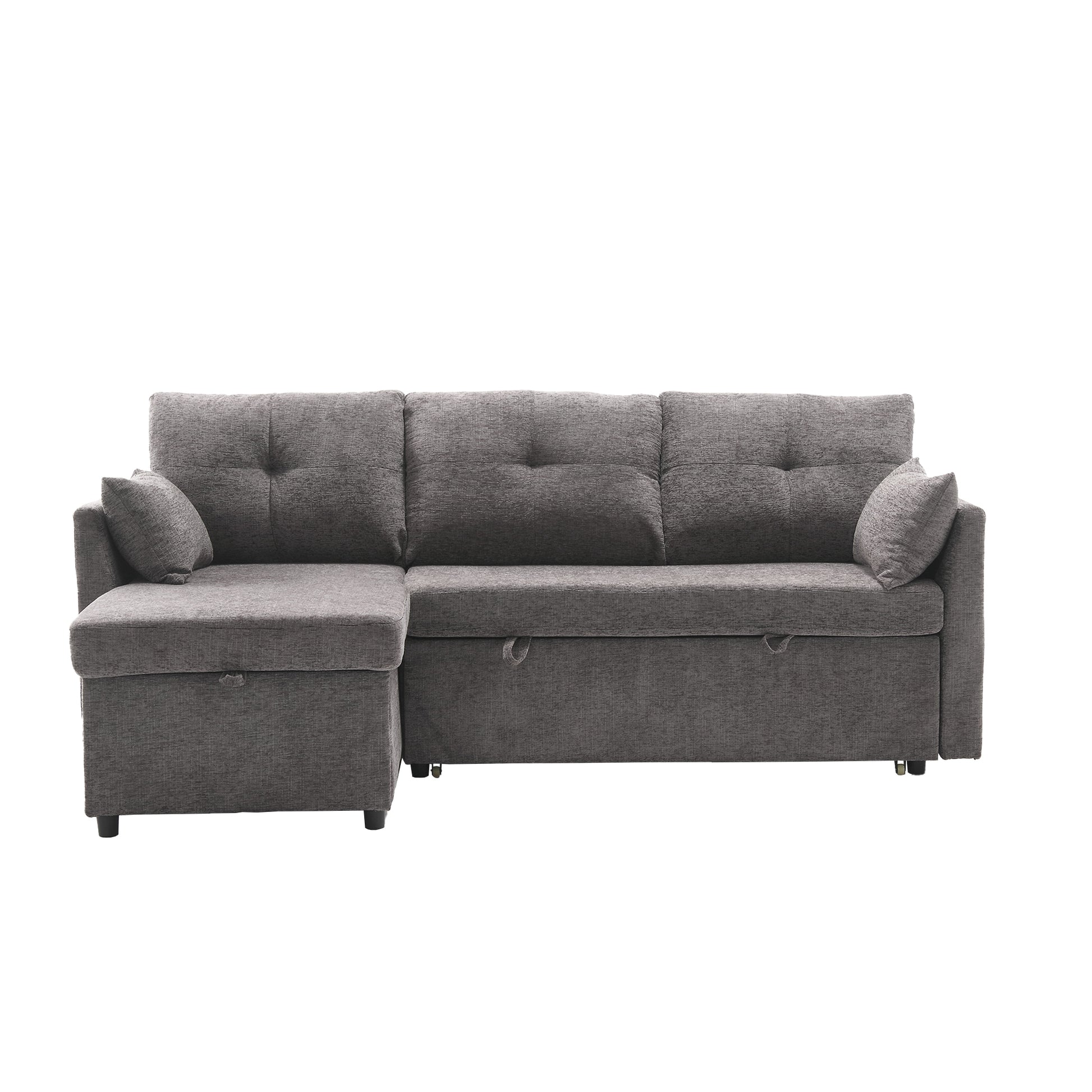 United Modular Sectional Sofa L Shaped Modular Couch With Reversible Chaise Modular Sofa Sectional Couch With Storage Seats Dark Gray Chenille 3 Seat