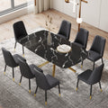 Large Modern Minimalist Rectangular Dining Table With 0.39 