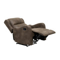 Microfiber Upholstery Brown Reclining Chair 1Pc Living Room Furniture Comfort Seating Brown Microfiber Wood Primary Living Space Solid Wood