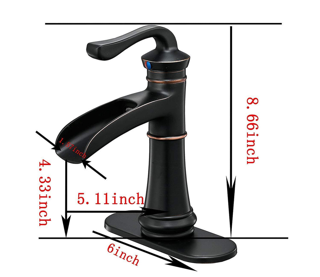 Oil Rubbed Bronze Bathroom Sink Faucet With Single Lever Handle Oil Rubbed Bronze Brass