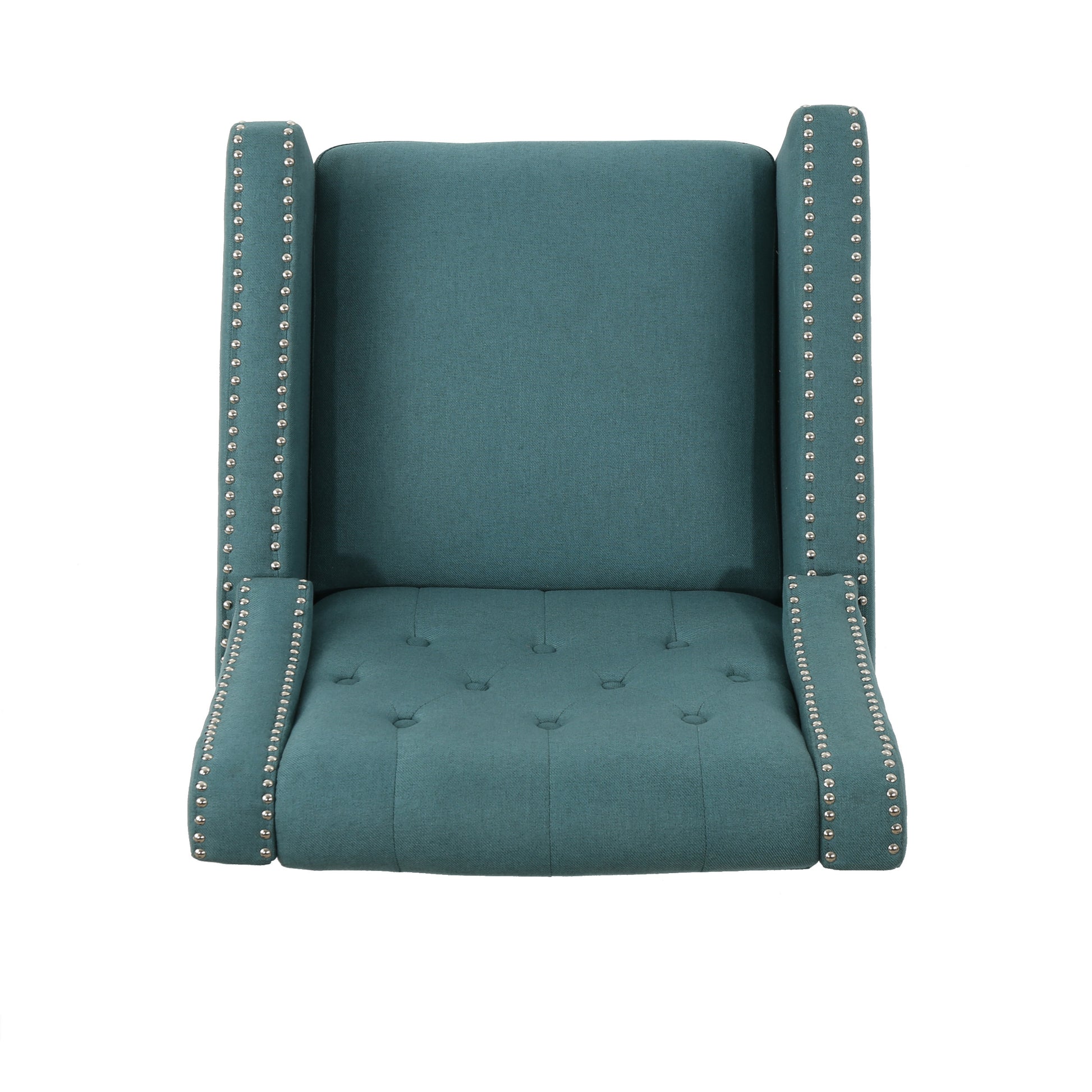 Classic Teal Fabric Push Back Chair Teal Fabric