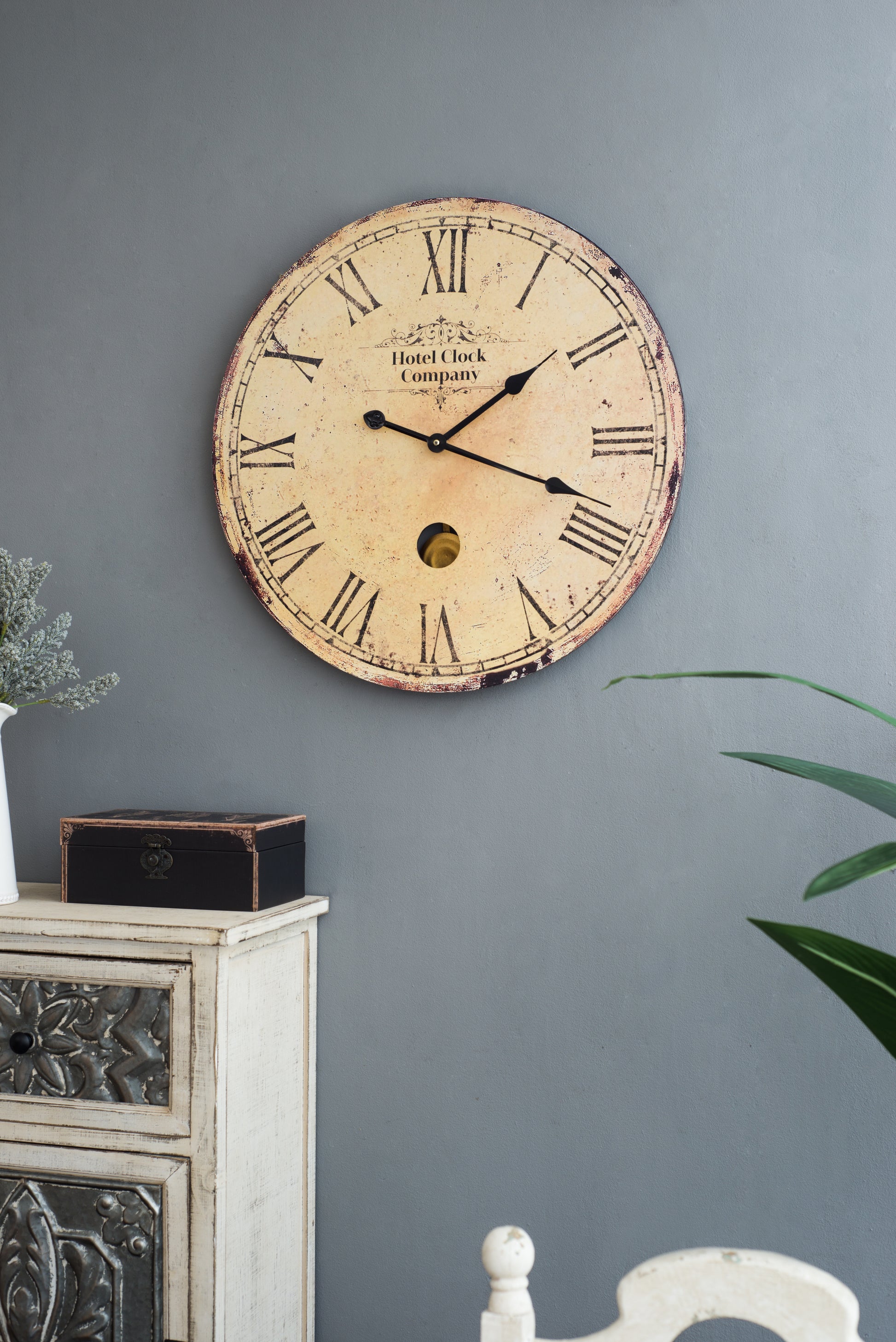 D23X2.2" Wall Clock Beige Mdf