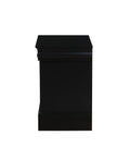 Louis Black Finish Philippe Iii Nightstand Black Synthetic Wood