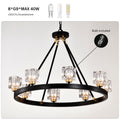 Matte Black Gold Wagon Wheel Chandelier Farmhouse Modern Small Crystal Round Chandelier For Living Room Kitchen Island Foyer Hallway Entryway Bedroom Rustic Dining Room Light Fixture Ceiling Hanging