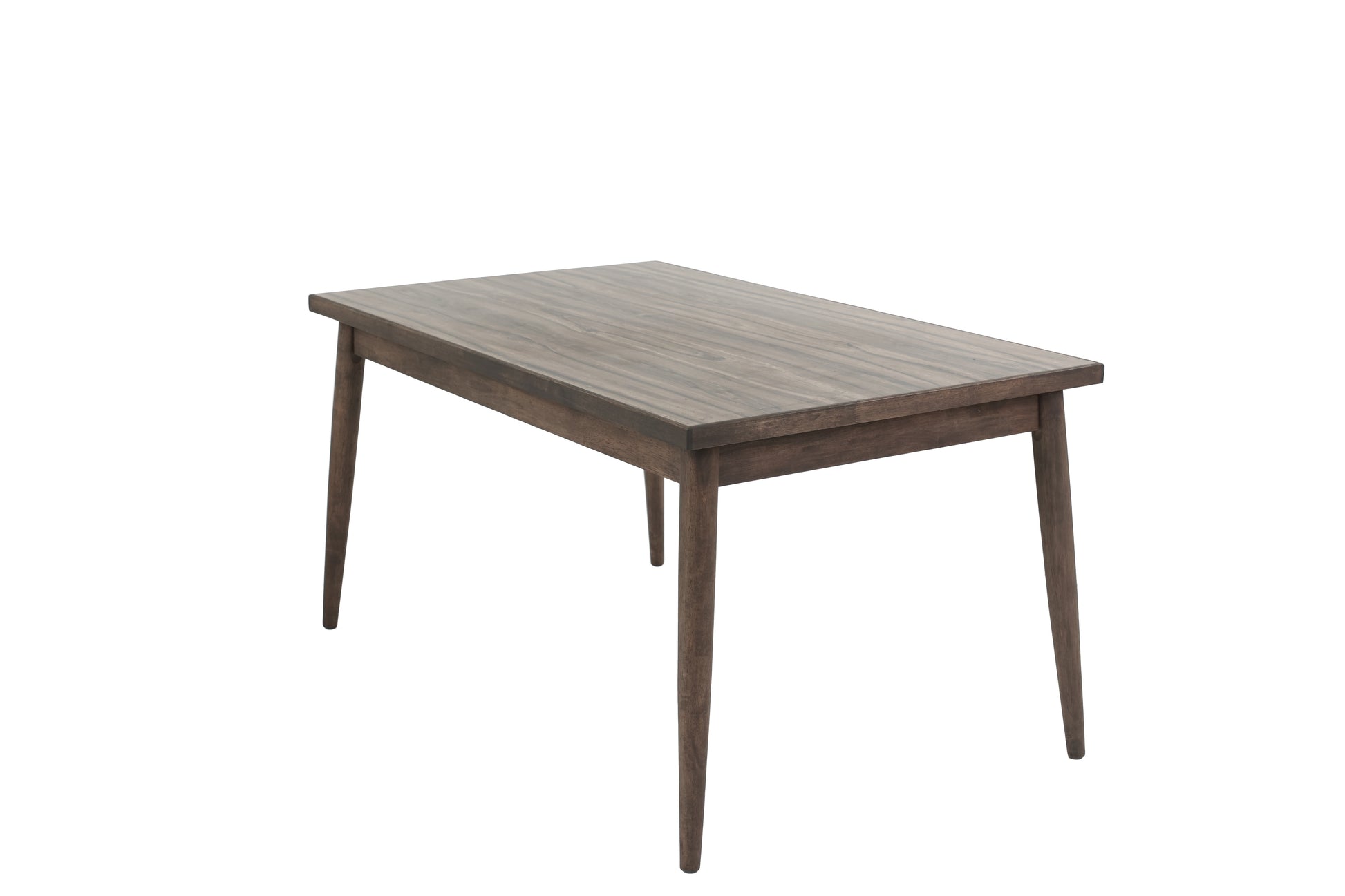 Modern 7Pc Dining Set Ash Walnut Finish Dining Table 6X Side Chairs Foam Cushion Fabric Upholstery Unique Back Design Wood Dining Room Rubberwood Rectangular Dining Table With Chair Upholstered Chair Wood Walnut Solid Back Seats 6