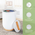 Towel Warmers, Luxury Bucket Towel Warmers, Large Towel Warmers For The Bathroom, Fits Up To 2 Oversized Towels, Bathrobes, Blankets, Pjs And More. White Plastic