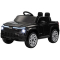 Qaba 12V Kids Electric Car, Chevrolet Silverado Ev Rst Licensed Ride On Car With Parent Remote Control, Spring Suspension, Soft Start, Training Wheels, Led Lights, Music, Mp3, 3 Speed, Black Black