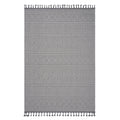 Naar Guros Collection 6X9 White Geometric Indoor Outdoor Area Rug White Polypropylene