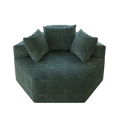 54''L Chenille Sponge Single Sofa,No Assembly Required,Fluffy Modern Sleeper Chair For Living Room, Bedroom, Lounge And Projection Room Green Foam Chenille 1 Seat