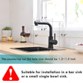 Sink Faucet, Black Kitchen Faucets With Pull Out Sprayer, Bathroom Sink Faucets Mini Bar Prep Faucet Black Kitchen Classic,Contemporary,Modern Ceramic Stainless Steel