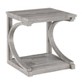 Unique Coffee Table, Solid Wood 23.8 Inch Modern Coffee Table Modern Center Table With Storage, Solid Wood Special Shape Coffee Table, Living Room, Kitchen, Apartment Dining Table Gray Solid Wood Mdf