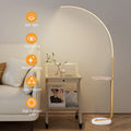 12W Led Floor Lamp, Standing Lamp Tall Industrial Floor Lamp Reading For Bedroom, Office ,Gold Color Gold American Design,Contemporary,Modern,Victorian Metal