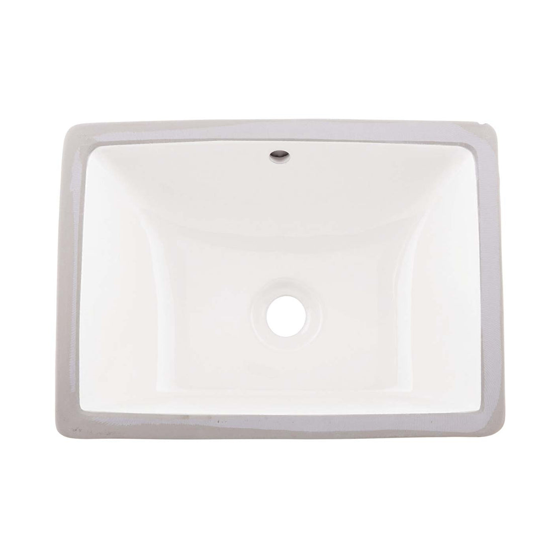 Dax Ceramic Square Single Bowl Undermount Bathroom Basin White Ceramic