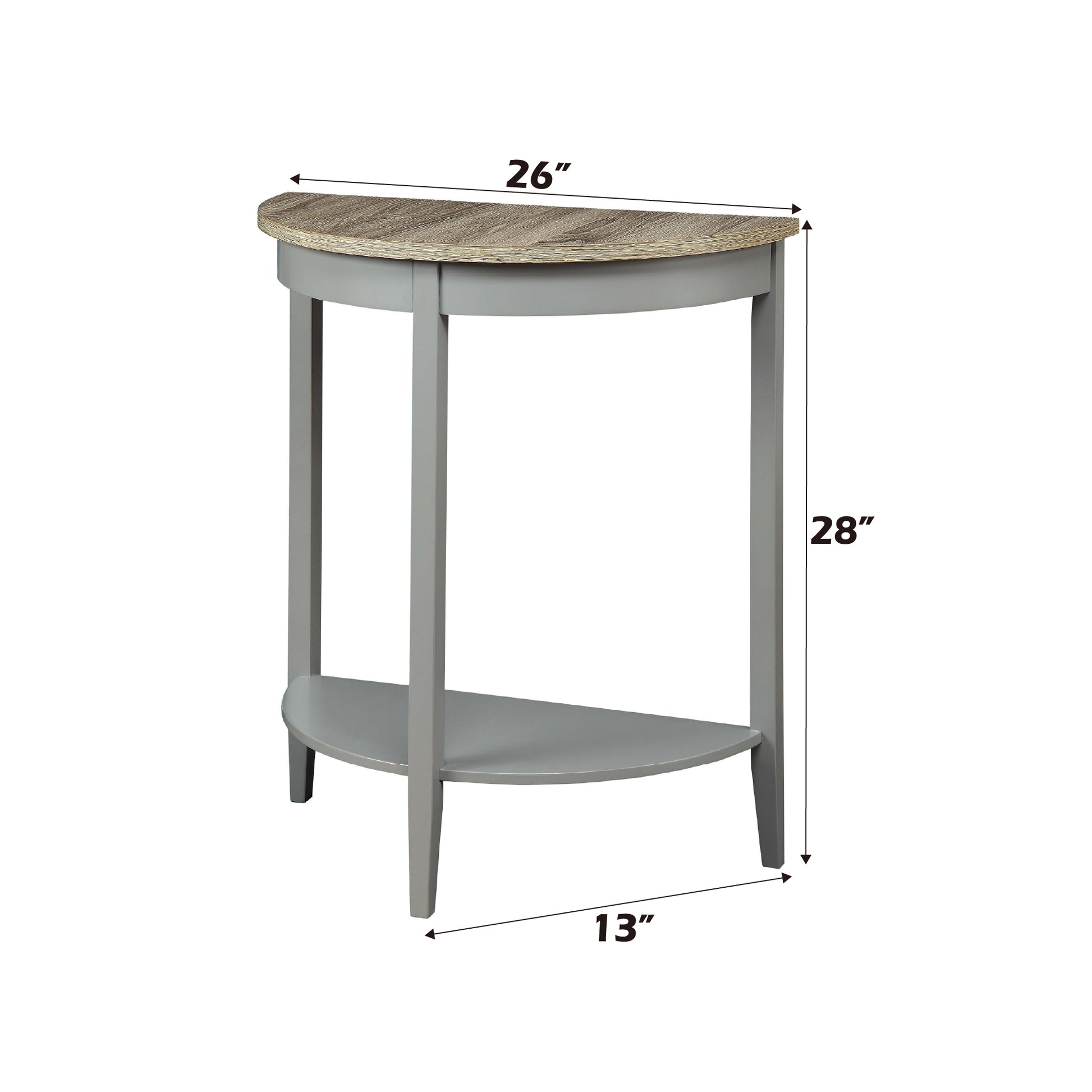 Justino Natural Oak & Gray Finish Console Table Gray,Oak Synthetic Wood