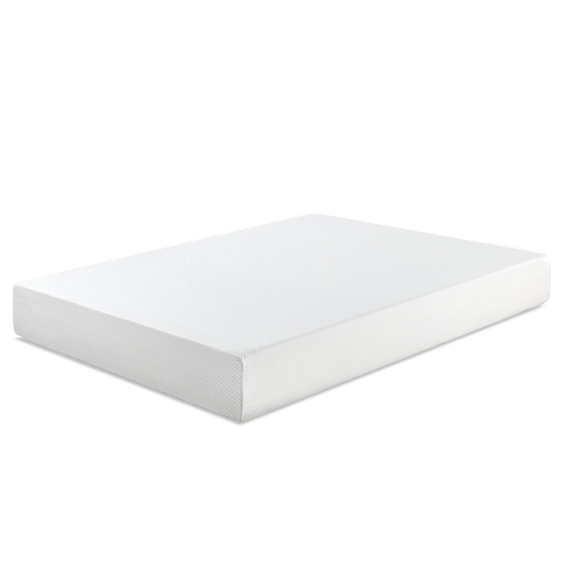 Full 8" Mf Gel Memory Foam & Green Tea Mattress White Foam Foam Full