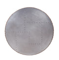 Aluminum And Cocoa Storage Coffee Table Brown Gold Primary Living Space Drawers Round Leather Sled