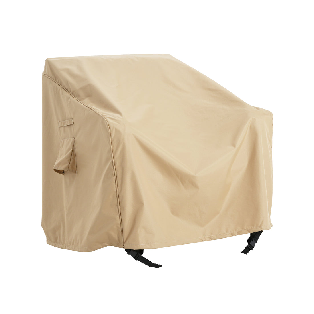 Shield Patio Outdoor Club Chair Cover, Beige, Set Of 2 Beige Fabric