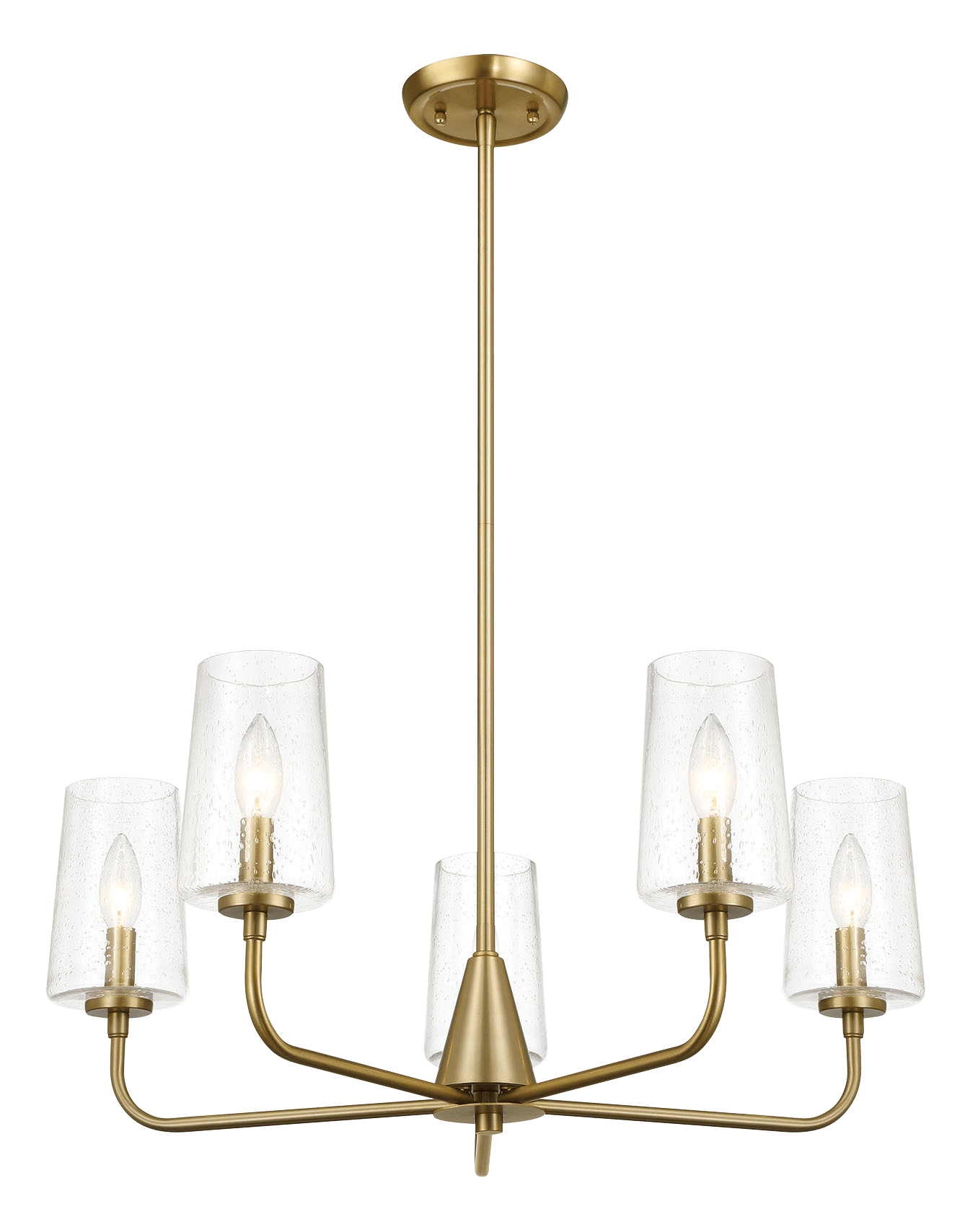 Dazzle Five Lights Chandelier With Clear Seeded Glass Satin Brass Antique Brass,Clear,Gold Brass,Glass