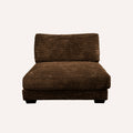 Bella Brown Corduroy U Shaped 3 Piece Sectional Brown Wood Corduroy 3 Seat