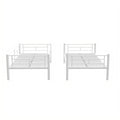 Bunk Bed Twin Over Twin Size With Ladder And High Guardrail, Able To Split, Metal Bunk Bed, Storage Space, Noise Free,White Box Spring Not Required Twin White Metal Metal