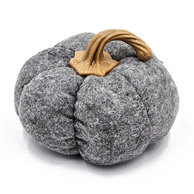 Set Of 3, 8.3X8.3X5.5" Gray Pumpkin, Pumpkin Ornament Decor For Holiday Harvest Festival Fall Festival & Thanksgiving Gray Polyester