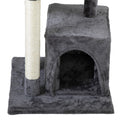 Double Level Cat Tree Stand House Furniture Kittens Activity Tower Posts Kitty Pet Play House Dark Gray Dark Gray Particle Board