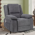 Electric Power Recliner Chair With Massage For Elderly ,Remote Control Multi Function Lifting, Timing, Cushion Heating Chair With Side Pocket Dark Grey Dark Grey Power Remote Metal Primary Living Space Soft American Design Pillow Top Arms Cat Scratch