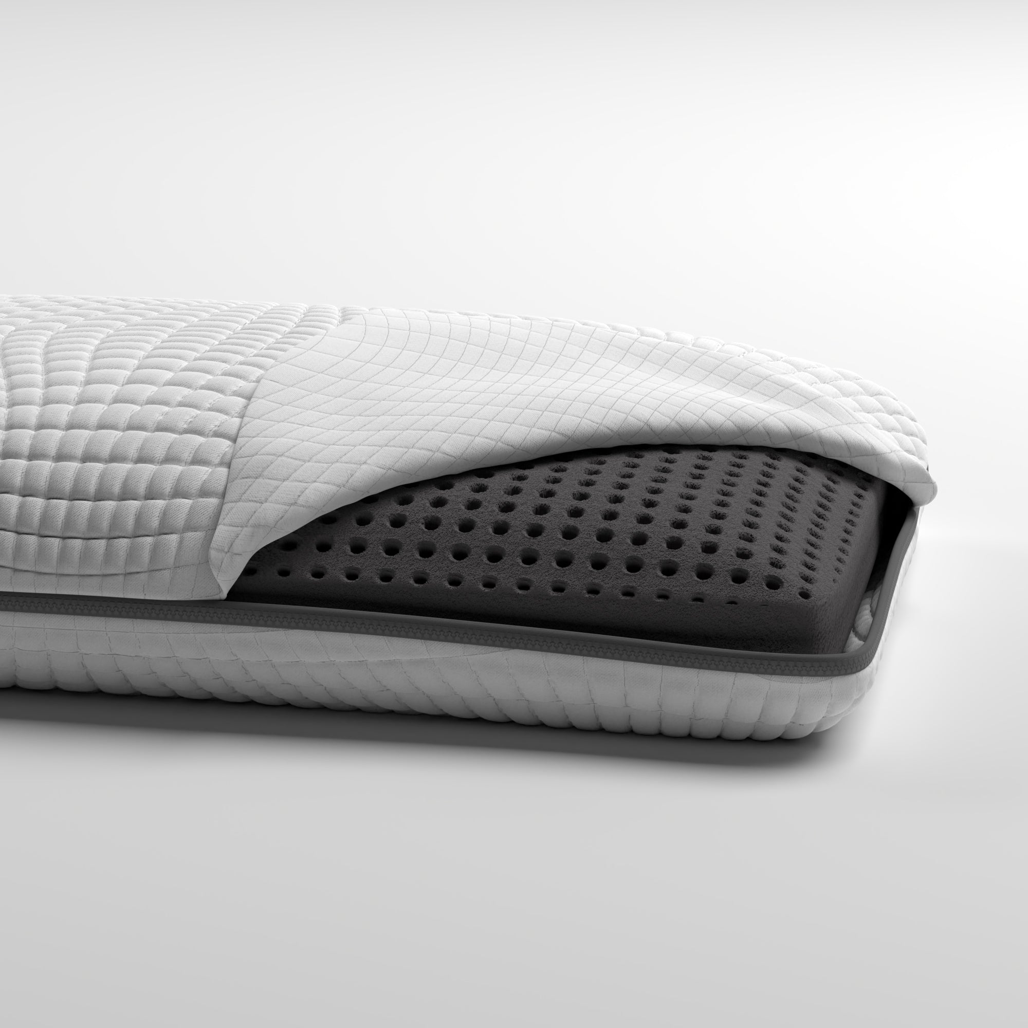 Bamboo Charcoal Ventilated Pillow King White Foam