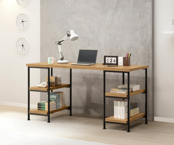 Golden Oak Desk Golden Mdf Metal