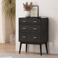 Disa 3 Drawer Chest Black Mdf