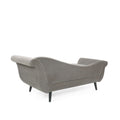 Chaise Lounge Taupe Velvet 2 Seat