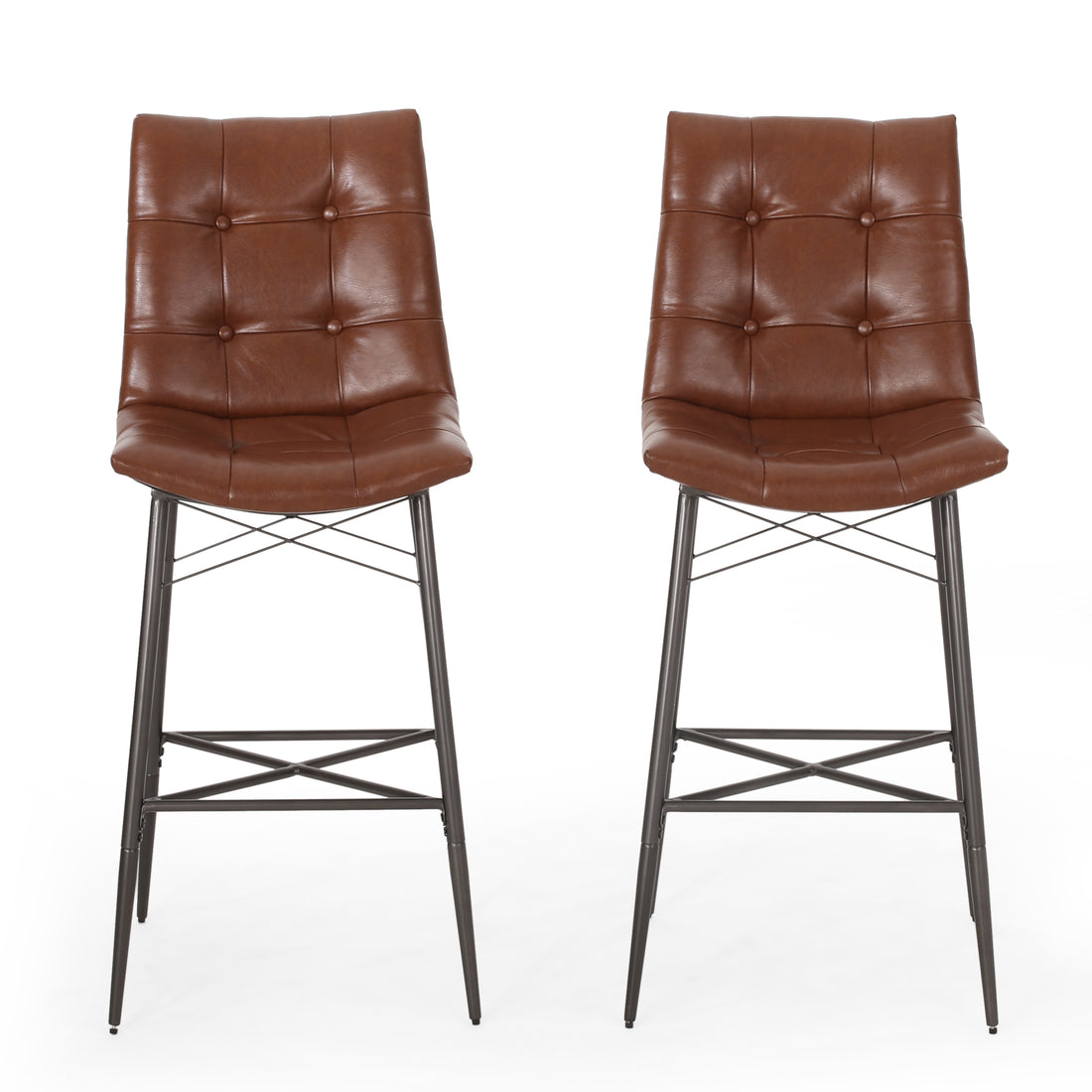 Bar Stool Light Brown Pu