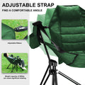 Hammock Camping Chair Folding 350 Lbs Foldable Portable Rocking Chairs For Adults Outside Swinging Camp With Stand Lawn Garden Hanging Outdoor Green Iron