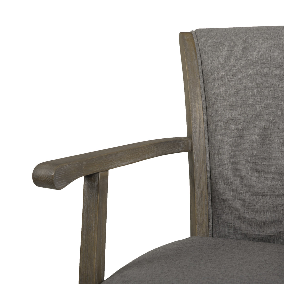 Williams 31 Swivel Bar Stool With Armrests, Heathered Grey Linen Gray Foam Linen