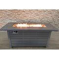 Steel Propane Natural Gas Outdoor Fire Pit Table With Lid Gray Garden & Outdoor Modern Stone Stainless Steel